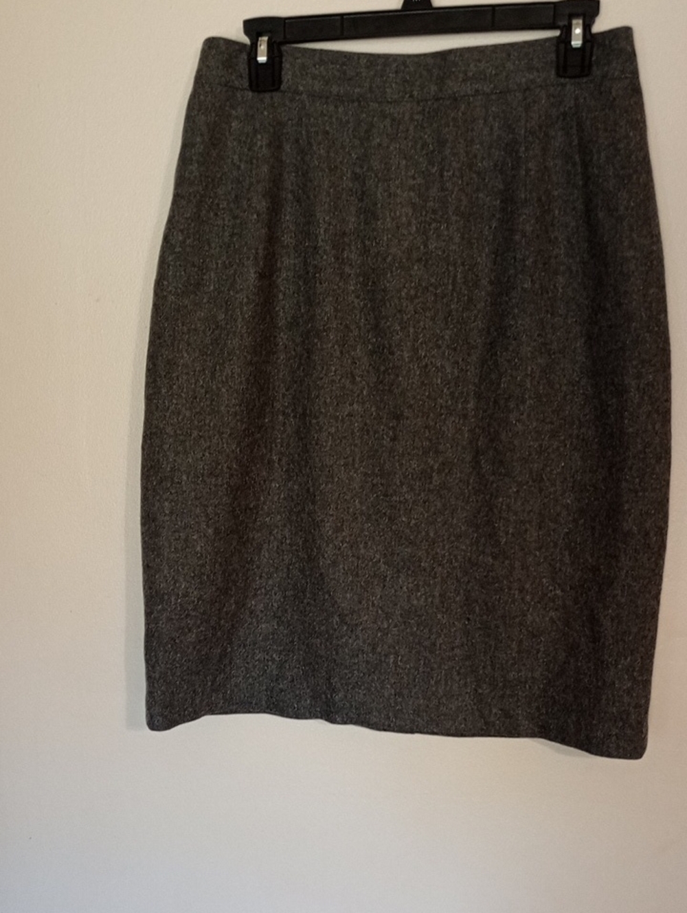 Sag Harbor Vintage Charcoal Gray Pencil Wool Blend Skirt Professional Office
